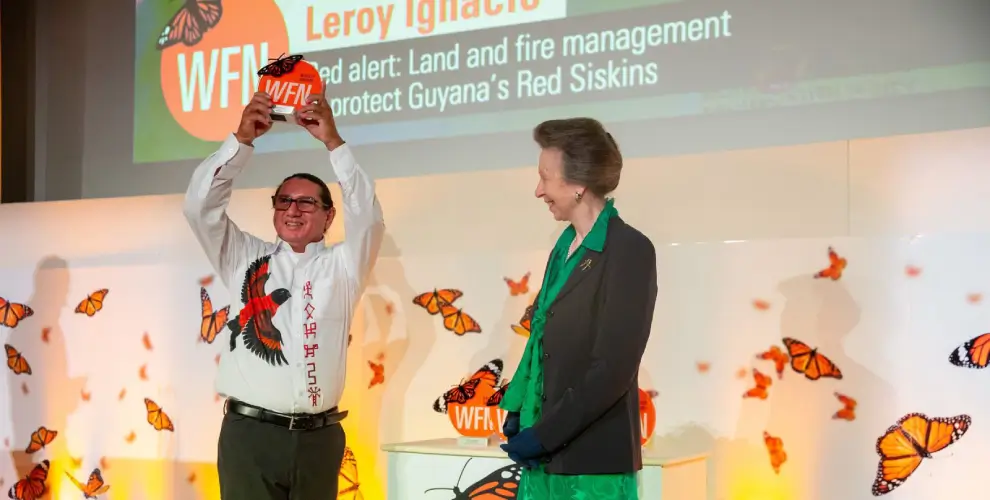 Leroy Ignaico taking the Whitely Award